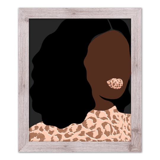 Cheetah Lips Western Framed Print